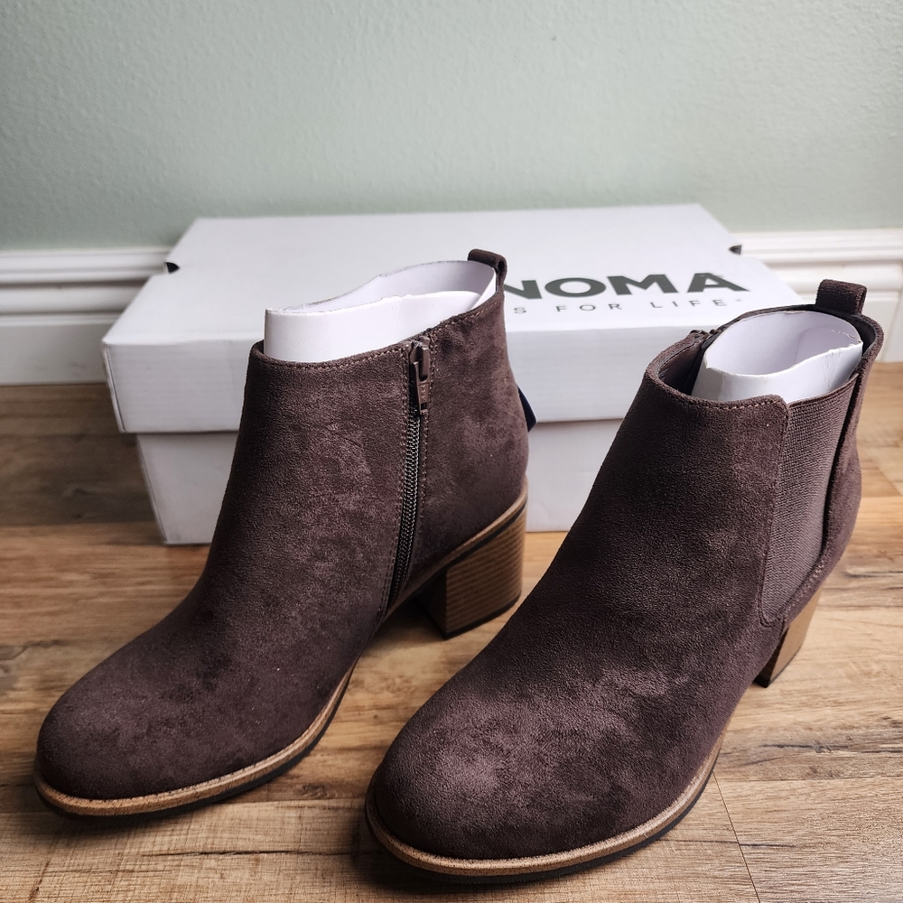 ❗️NWT❗️Sonoma Spaniel High Heel Ankle Boots Brown Size 7 Wide